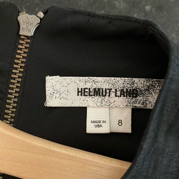 Black linen helmet‎ lang dress size 8 - Picture 2 of 3